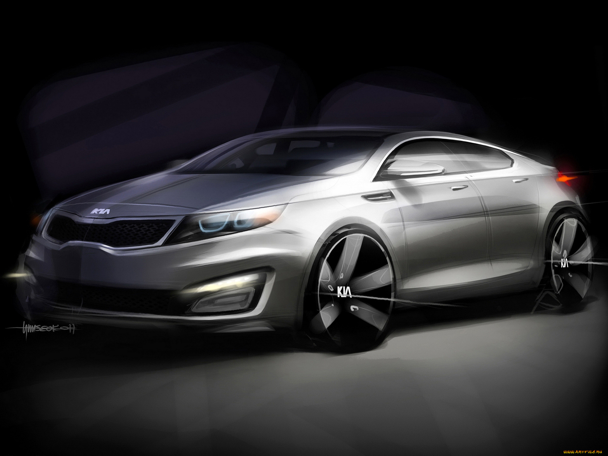 kia, magentis, sketch, 2011, , 